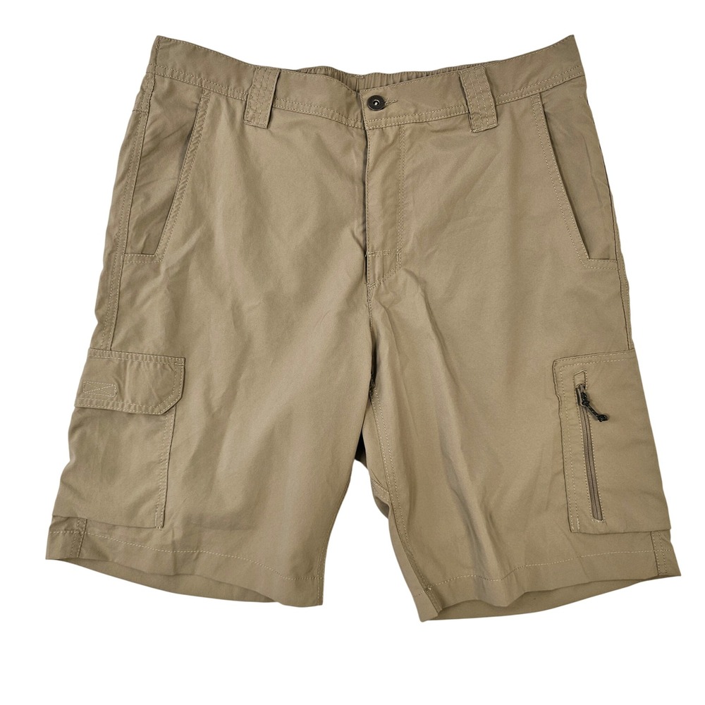 Columbia Sportswear Mens 34 Tan Ripstop CargoHiking Shorts 10 Inch InseamUtility